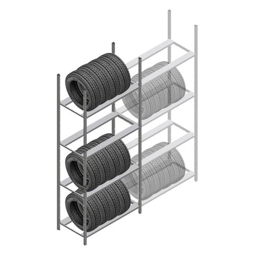 Bandenstelling Medium Duty 2500x1000x700 4 niveaus beginsectie