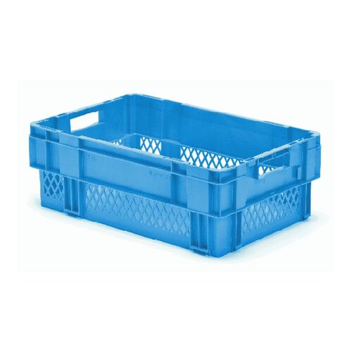 Stapelbare, nestbare transportkrat DTK1 600x400x210 blauw