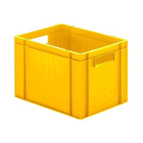 Transportkrat Euronorm plastic bak, krat TK0 400x300x270 geel