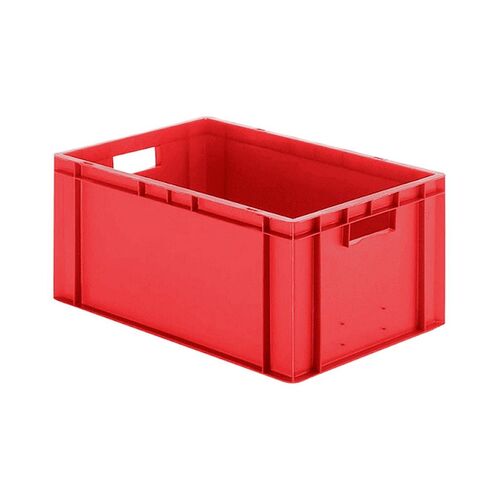 Transportkrat Euronorm plastic bak, krat TK0 600x400x270 rood