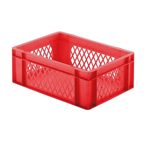 Transportkrat Euronorm plastic bak, krat TK1 400x300x145 rood
