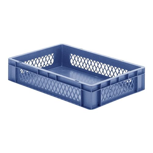 Transportkrat Euronorm plastic bak, krat TK1 600x400x120 blauw