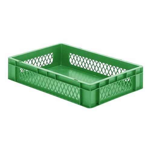 Transportkrat Euronorm plastic bak, krat TK1 600x400x120 groen