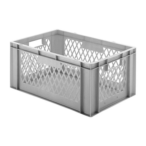 Transportkrat Euronorm plastic bak, krat TK1 600x400x270 grijs