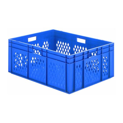 Transportkrat Euronorm plastic bak, krat TK1 800x600x320 blauw