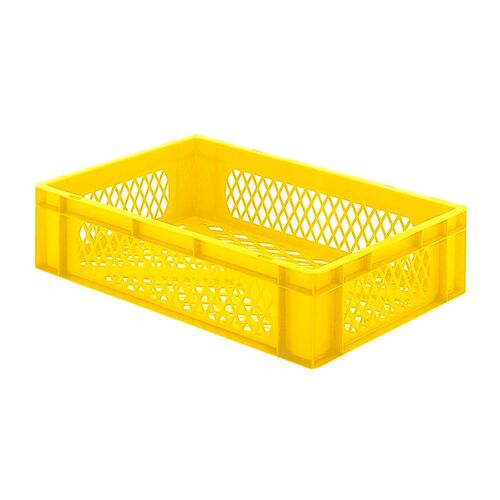 Transportkrat Euronorm plastic bak, krat TK2 600x400x145 geel