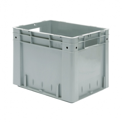 Zware transportkrat Euronorm plastic bak, krat VTK0 400x320x320 grijs