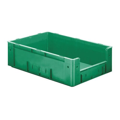Zware transportkrat Euronorm plastic bak, krat VTK4 600x400x175 groen