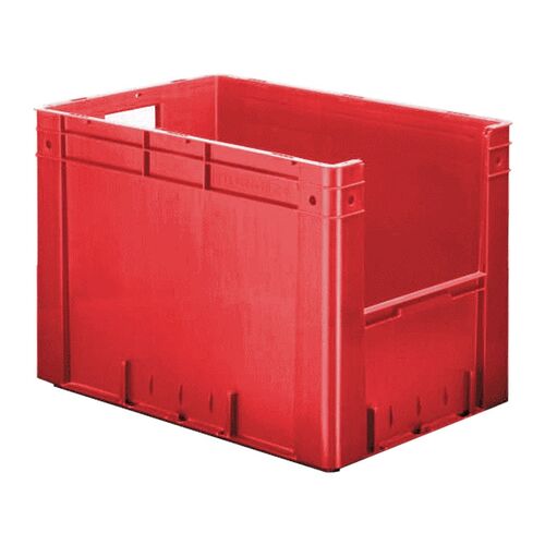 Zware transportkrat Euronorm plastic bak, krat VTK4 600x400x420 rood