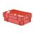 Stapelbare, nestbare transportkrat DTK1 600x400x210 rood