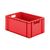 Transportkrat Euronorm plastic bak, krat TK0 600x400x270 rood