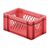 Transportkrat Euronorm plastic bak, krat TK1 300x200x145 rood