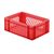 Transportkrat Euronorm plastic bak, krat TK1 400x300x145 rood