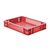 Transportkrat Euronorm plastic bak, krat TK1 400x300x75 rood