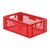 Transportkrat Euronorm plastic bak, krat TK1 600x400x210 rood