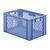 Transportkrat Euronorm plastic bak, krat TK1 600x400x320 blauw