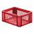 Transportkrat Euronorm plastic bak, krat TK2 400x300x175 rood