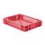 Transportkrat Euronorm plastic bak, krat TK2 400x300x75 rood