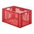 Transportkrat Euronorm plastic bak, krat TK2 600x400x320 rood