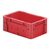 Zware transportkrat Euronorm plastic bak, krat VTK0 300x200x120 rood