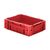 Zware transportkrat Euronorm plastic bak, krat VTK0 400x300x120 rood