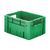 Zware transportkrat Euronorm plastic bak, krat VTK0 400x300x210 groen