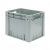 Zware transportkrat Euronorm plastic bak, krat VTK0 400x320x320 grijs