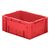Zware transportkrat Euronorm plastic bak, krat VTK0 600x400x175 rood