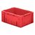 Zware transportkrat Euronorm plastic bak, krat VTK0 600x400x175 rood