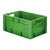 Zware transportkrat Euronorm plastic bak, krat VTK0 600x400x270 groen