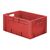 Zware transportkrat Euronorm plastic bak, krat VTK0 600x400x270 rood