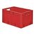 Zware transportkrat Euronorm plastic bak, krat VTK0 600x400x320 rood