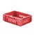 Zware transportkrat Euronorm plastic bak, krat VTK1 400x300x120 rood