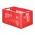 Zware transportkrat Euronorm plastic bak, krat VTK1 600x400x320 rood