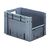 Zware transportkrat Euronorm plastic bak, krat VTK4 400x300x270 grijs