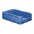 Zware transportkrat Euronorm plastic bak, krat VTK4 600x400x175 blauw