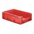 Zware transportkrat Euronorm plastic bak, krat VTK4 600x400x175 rood