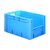 Zware transportkrat Euronorm plastic bak, krat VTK4 600x400x320 blauw