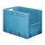 Zware transportkrat Euronorm plastic bak, krat VTK4 600x400x420 blauw