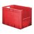 Zware transportkrat Euronorm plastic bak, krat VTK4 600x400x420 rood