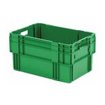 Stapelbare, nestbare transportkrat DTK0 600x400x320 groen