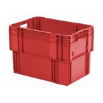 Stapelbare, nestbare transportkrat DTK0 600x400x420 rood