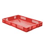 Transportkrat Euronorm plastic bak, krat TK2 600x400x75 rood