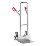 Trappensteekwagen aluminium 200 kg 1300 mm met 2 driearmige wielsterren, extra brede schep