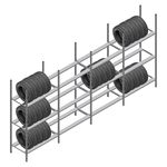 Voordeelrij bandenstelling Medium Duty 2000x4000x700 4 secties 3 niveaus