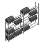 Voordeelrij bandenstelling Medium Duty 2500x4000x600 4 secties 4 niveaus