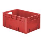 Zware transportkrat Euronorm plastic bak, krat VTK0 600x400x270 rood