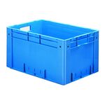 Zware transportkrat Euronorm plastic bak, krat VTK0 600x400x320 blauw