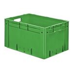 Zware transportkrat Euronorm plastic bak, krat VTK0 600x400x320 groen