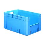 Zware transportkrat Euronorm plastic bak, krat VTK4 600x400x320 blauw